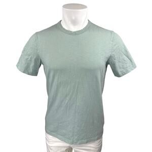 Theory Men's Green Cotton Short Sleeve Crew Neck Essential Tee T-Shirt Top Sz S